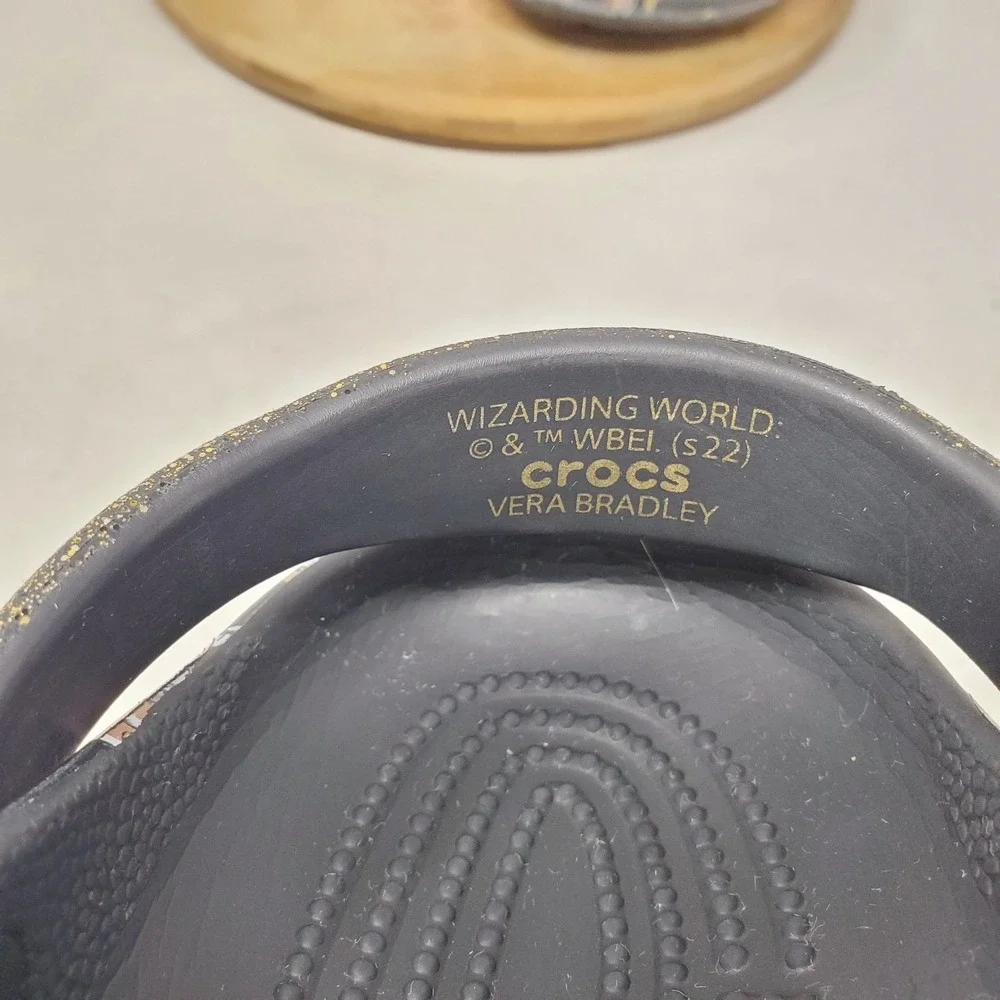 CROCS Harry Potter Vera Bradley Clog Kids 3 Black Gold Boys Girls Sandal Shoes